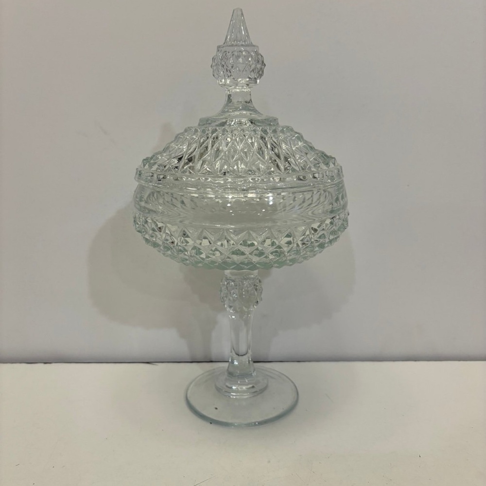 Elegant Glass Candy Dish with Lid